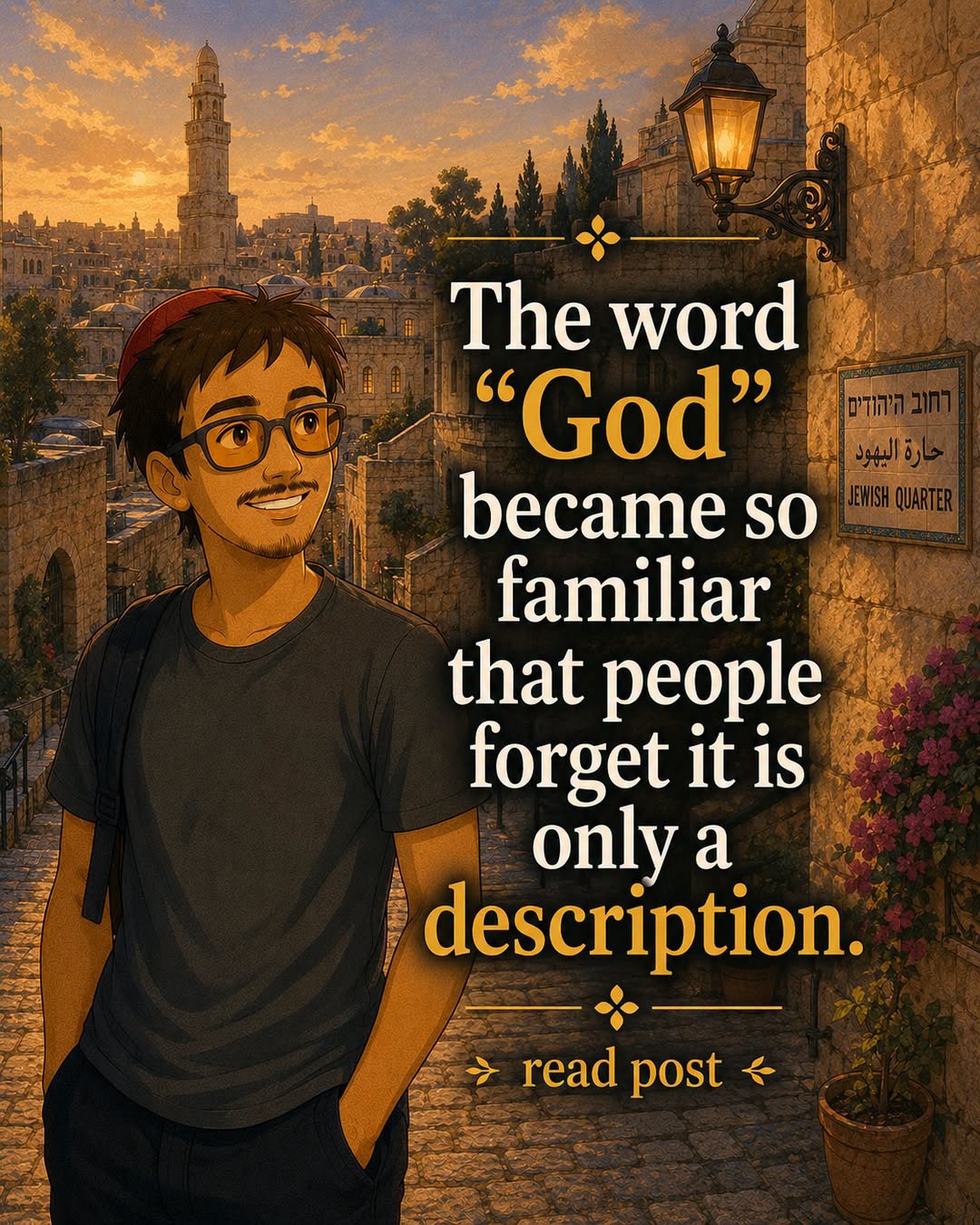 “The word “God” became so familiar that people forget it is only a description.”