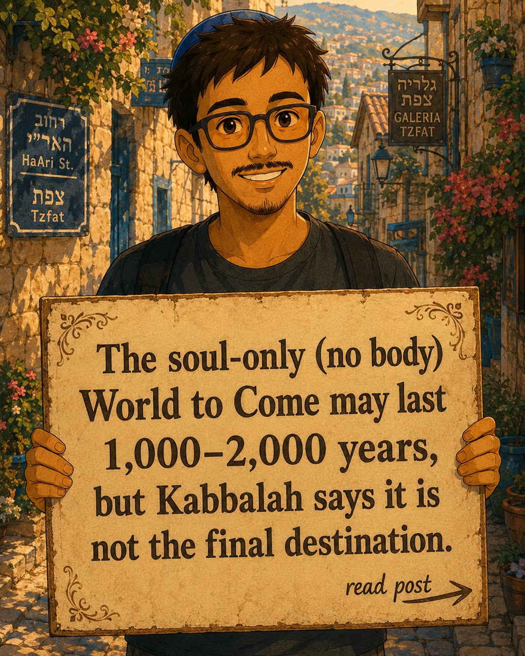 “The soul-only (no body) World to Come may last 1,000-2,000 years, but Kabbalah says it is not the final destination.”