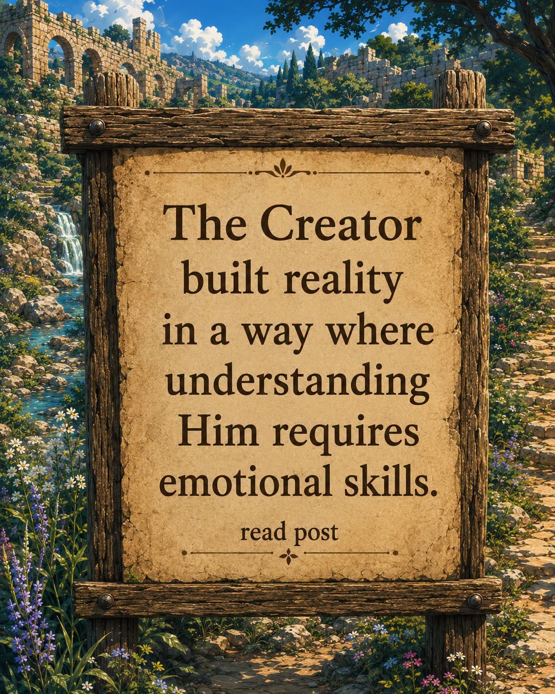 The Creator built reality in a way where