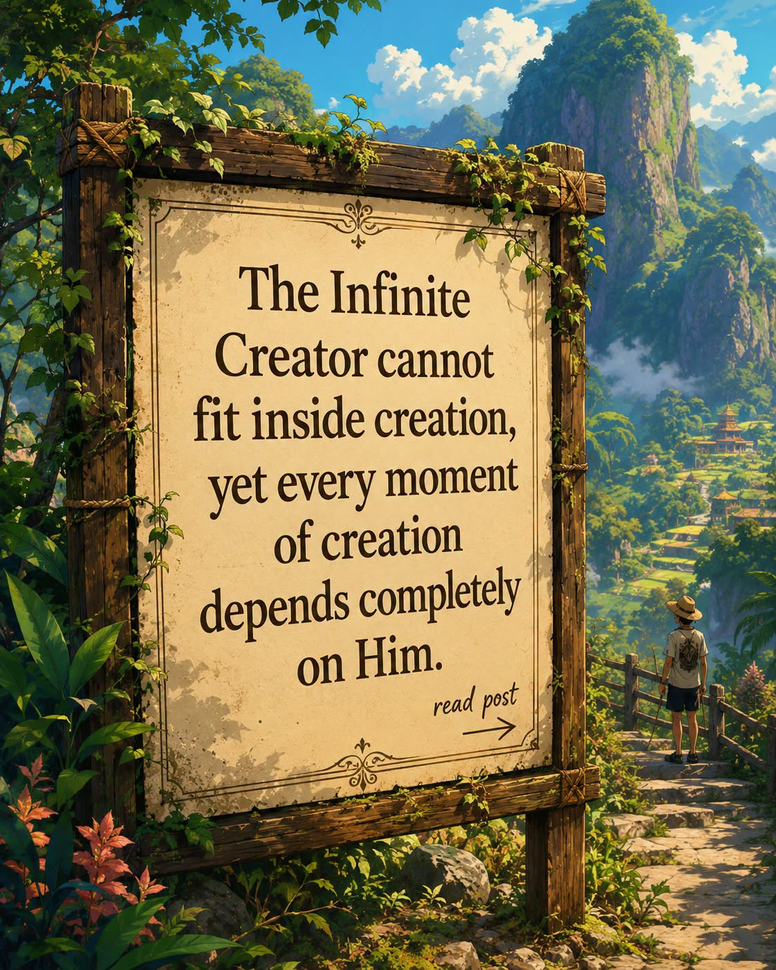 The Infinite Creator cannot fit inside creation