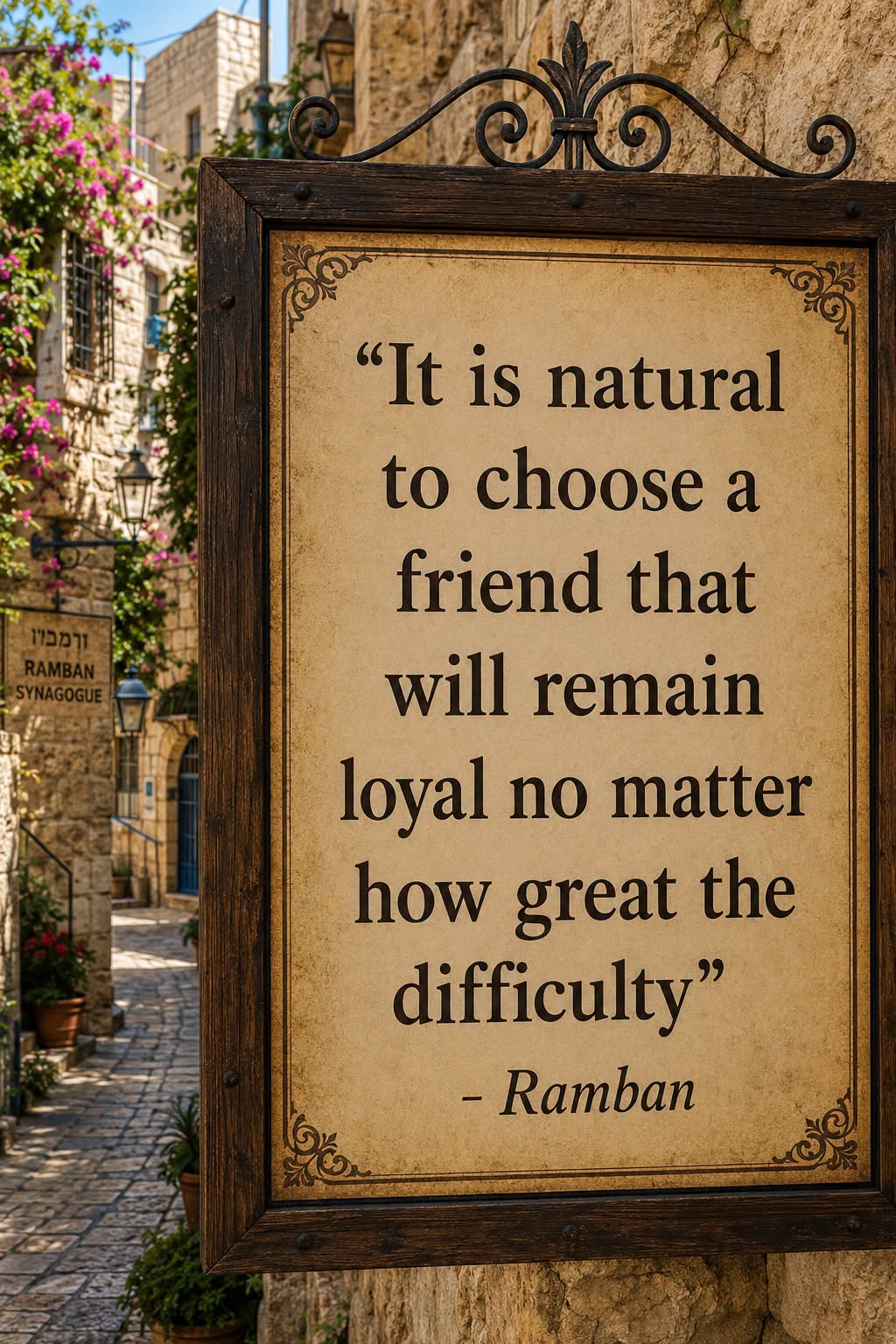 It is natural to choose a friend that will remain loyal no matter how great the difficulty