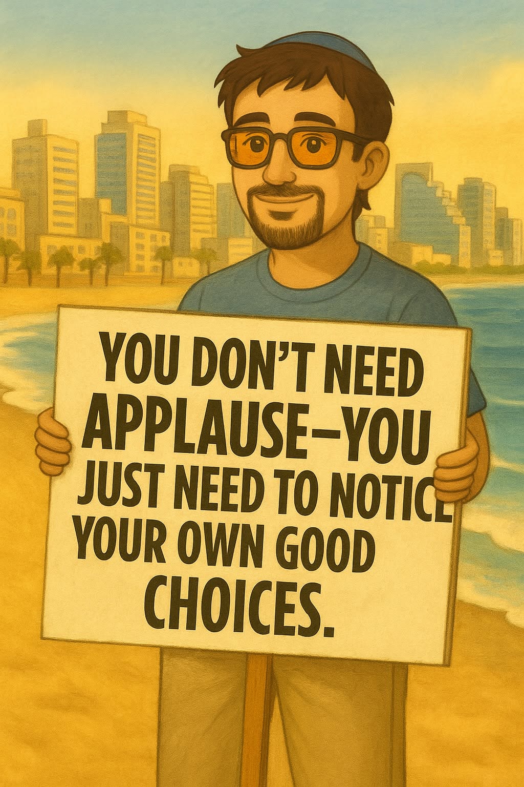 You don't need applause, you just need to notice your own good choices.