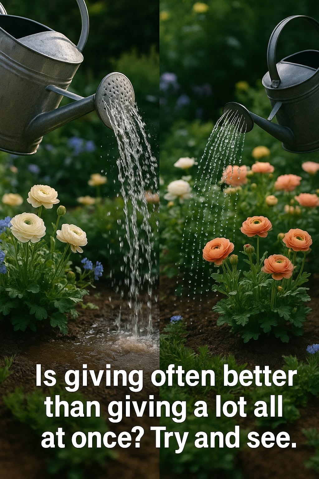 Is giving often better than giving a lot all at once? Try and see.