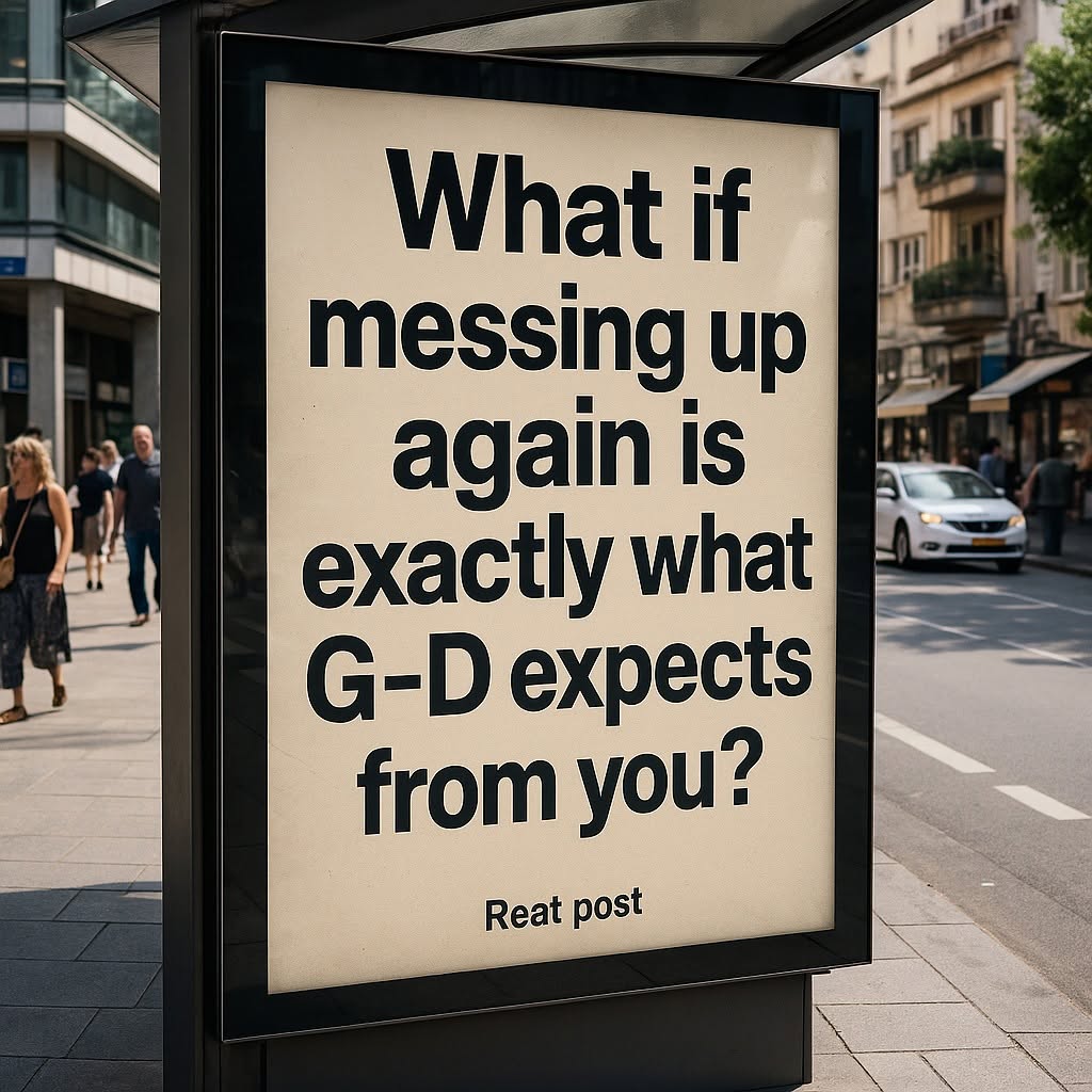 What if messing up again is exactly what G-d expects from you?
