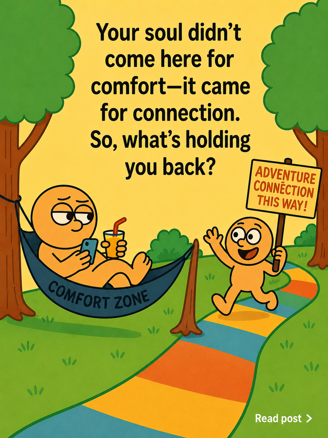 Your soul didn't come here for comfort, it came for connection. So, what's holding you back?