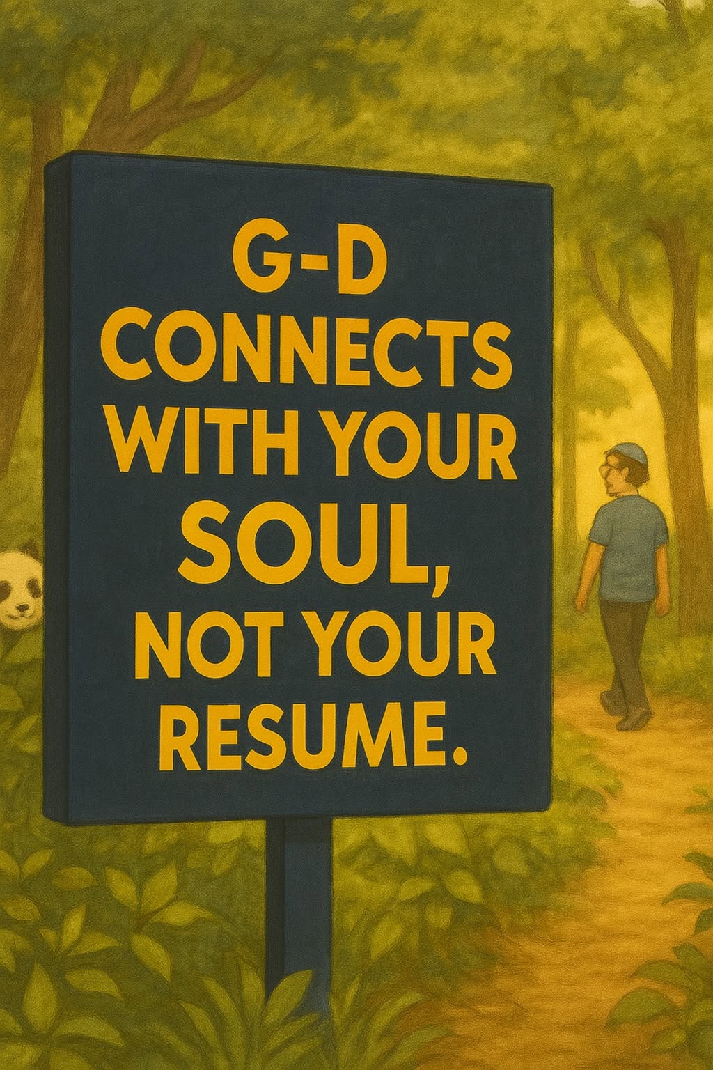 G-d connects with your soul, not your resume.