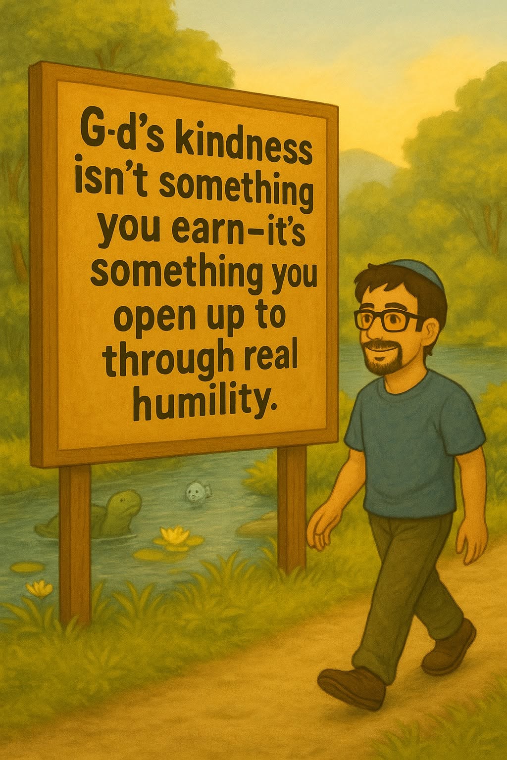 G-d's kindness isn't something you earn, it's something you open up to through real humility.
