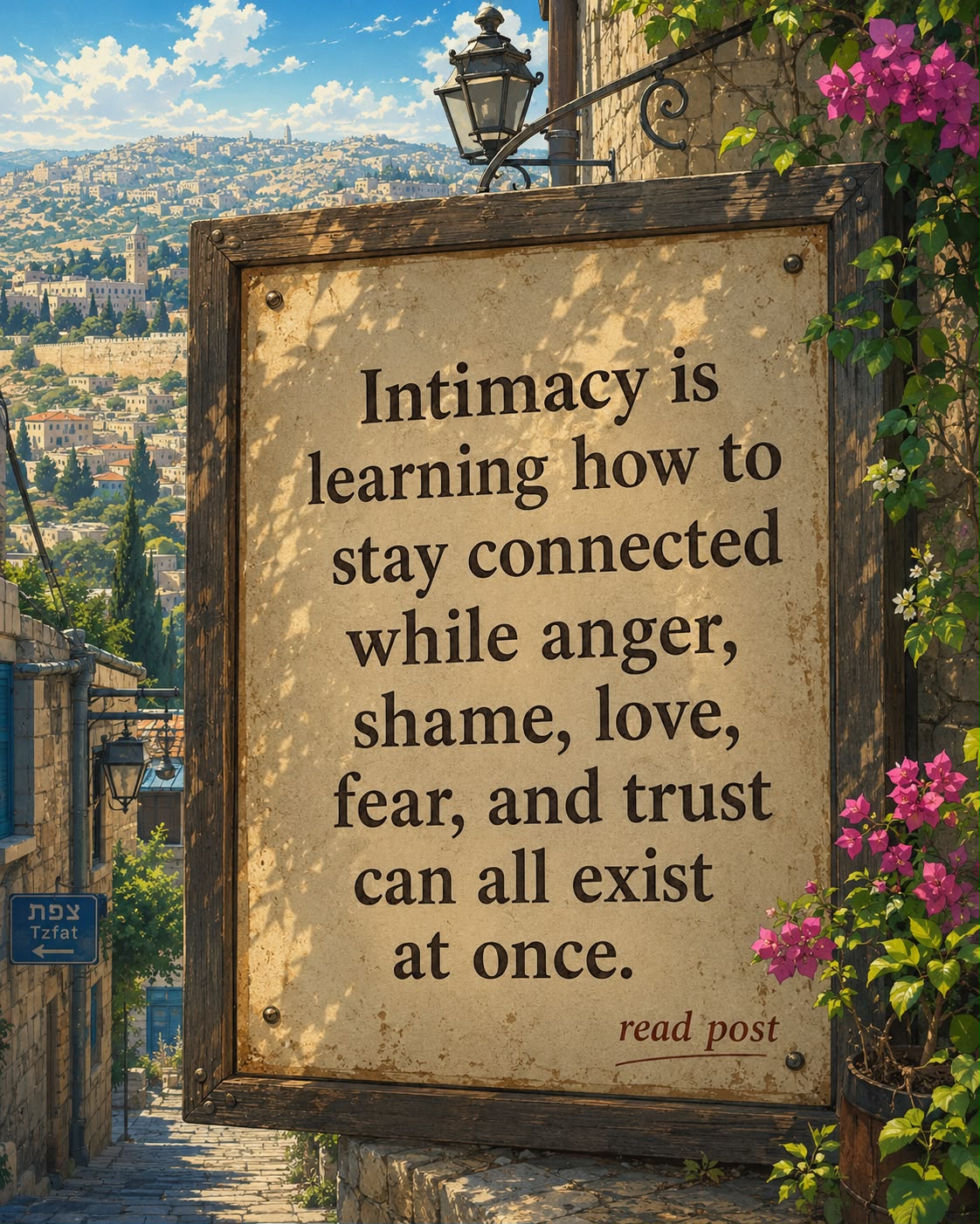 learning about intimacy, it's sharing feelings