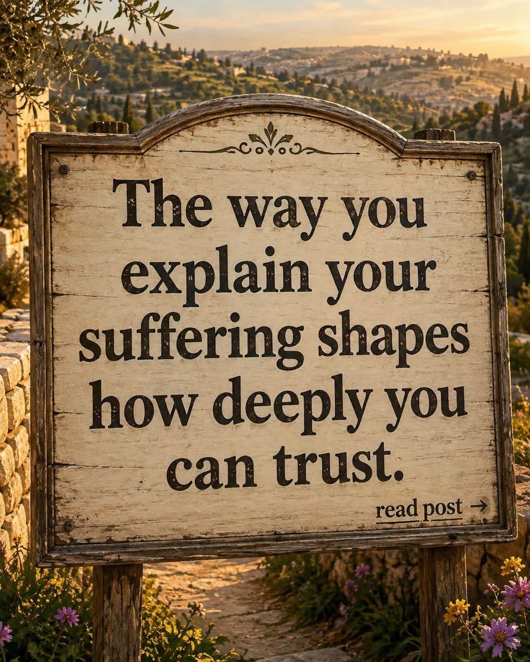 The way you explain your suffering shapes how deeply you can trust.