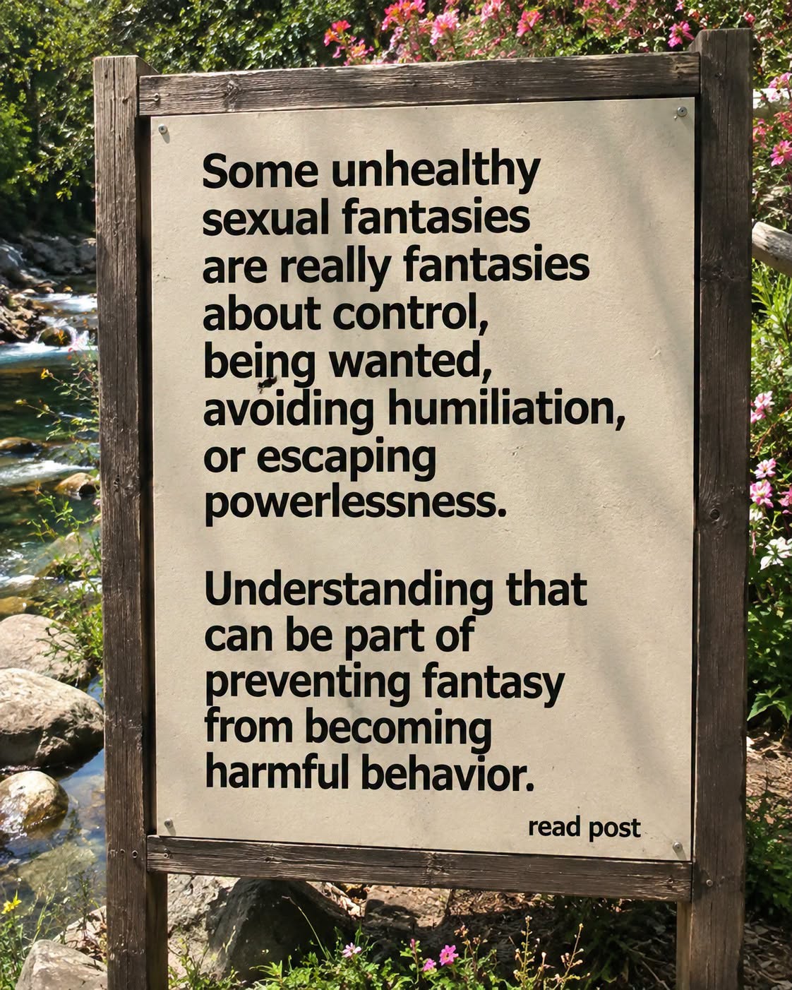 learn about unhealthy sexual fantasies
