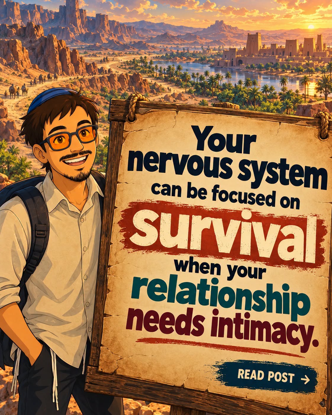 Your nervous system can be focused on survival when your relationship needs intimacy.