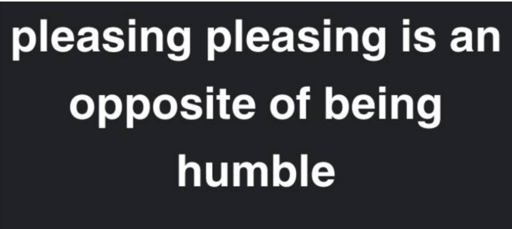 A lesson on people pleasing - Spirituality