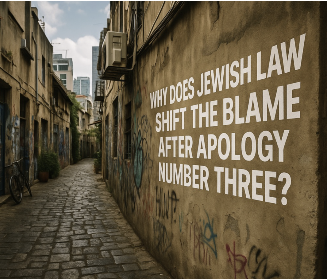 Why Jewish law Makes YOU Responsible After the Third Apology (It's Not About Being Nice) - Spirituality