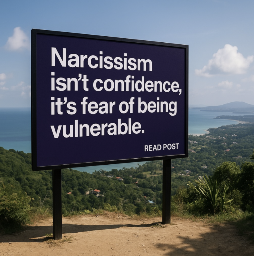 Narcissism isn't confidence, it's fear of being vulnerable. - Spirituality