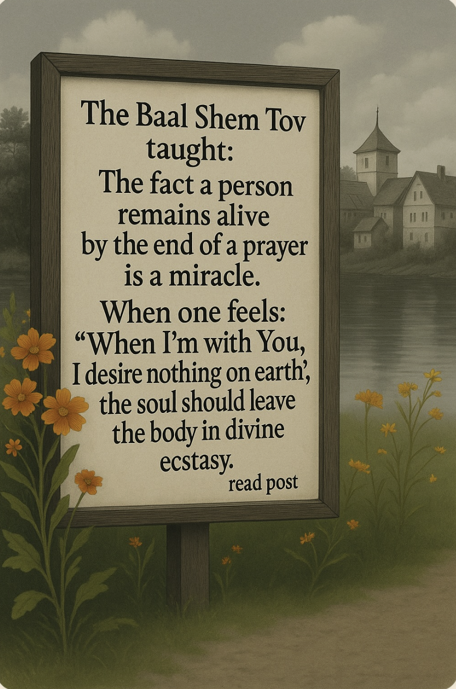 Sign about what Baal Shem Taught