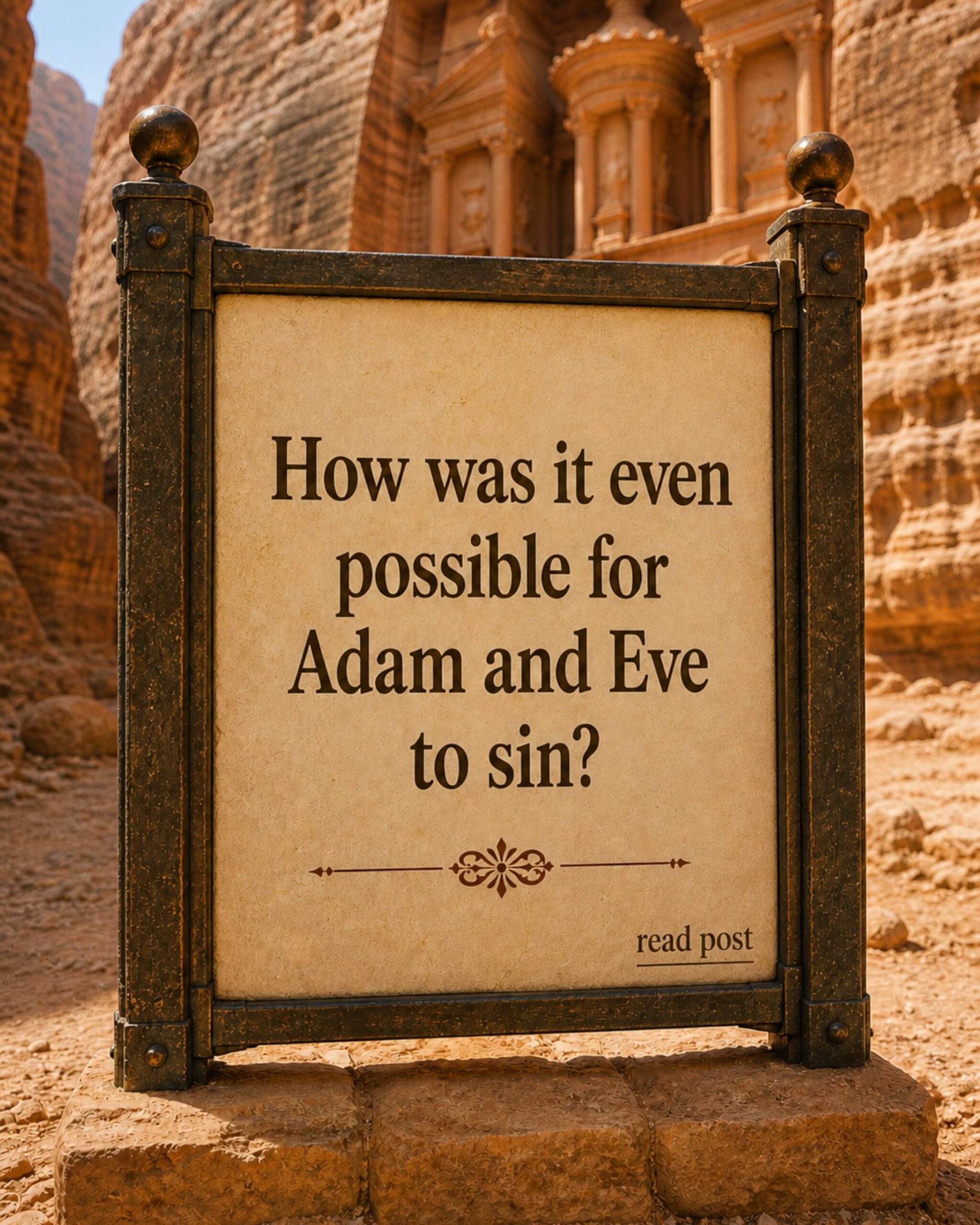 How was it even possible for Adam and Eve to sin? - Spirituality