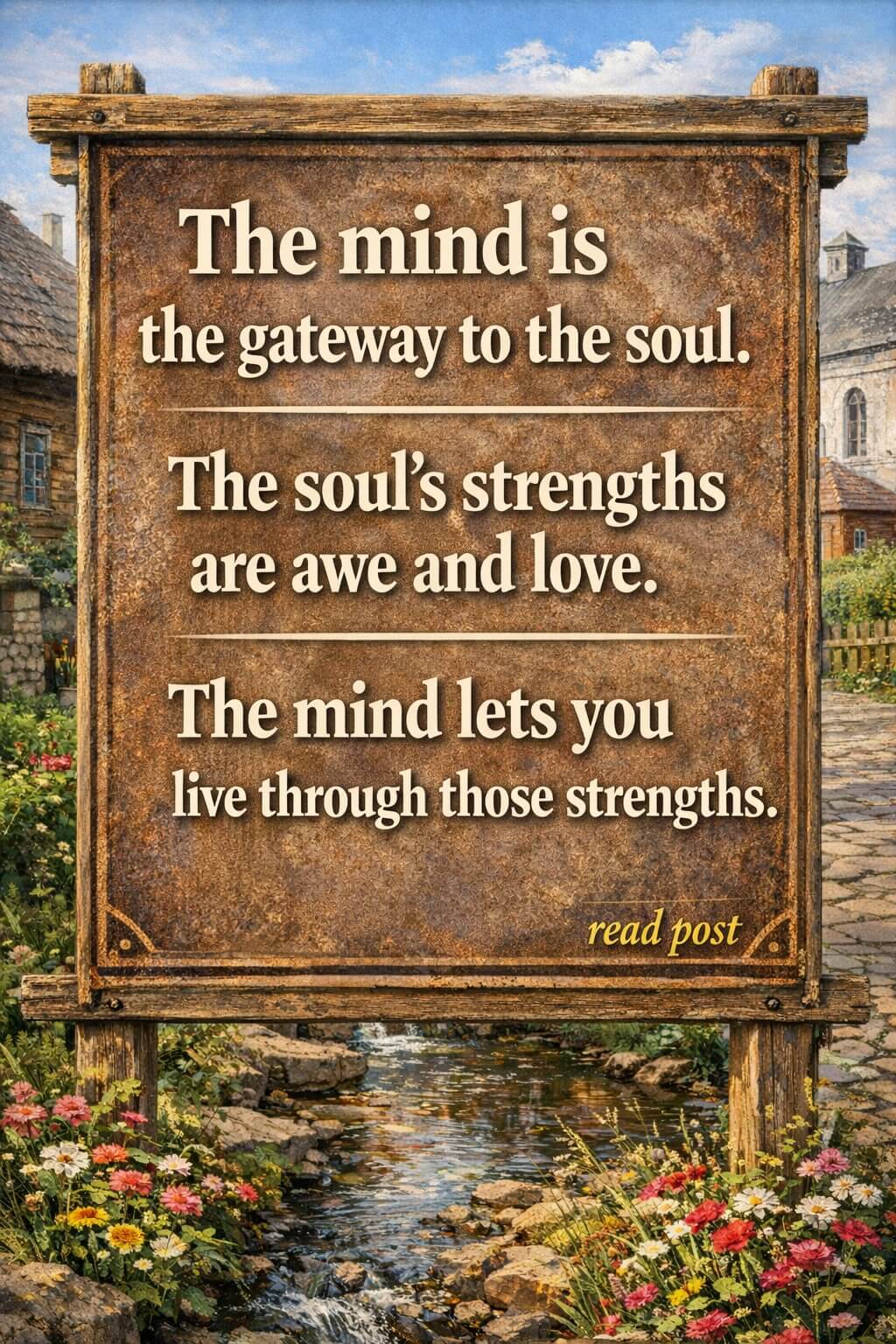 The mind is the gateway to the soul. - Spirituality