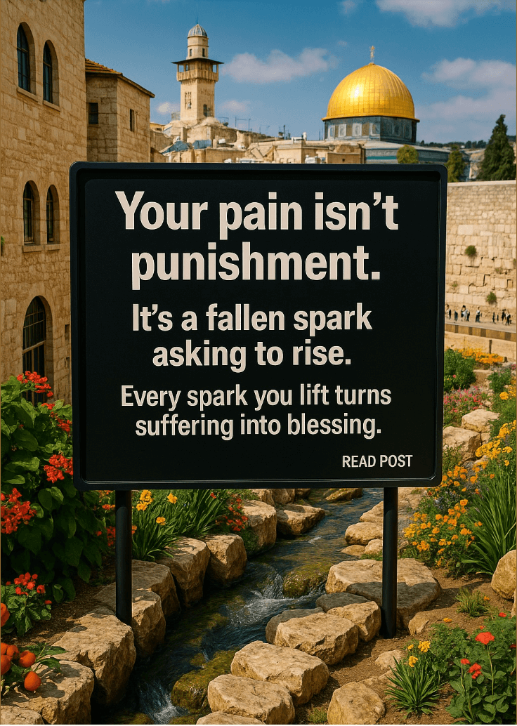 Sign about pain not being a punishment.