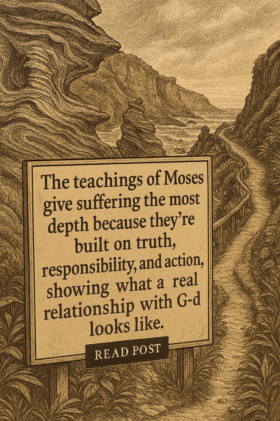 Sign about the teachings of Moses
