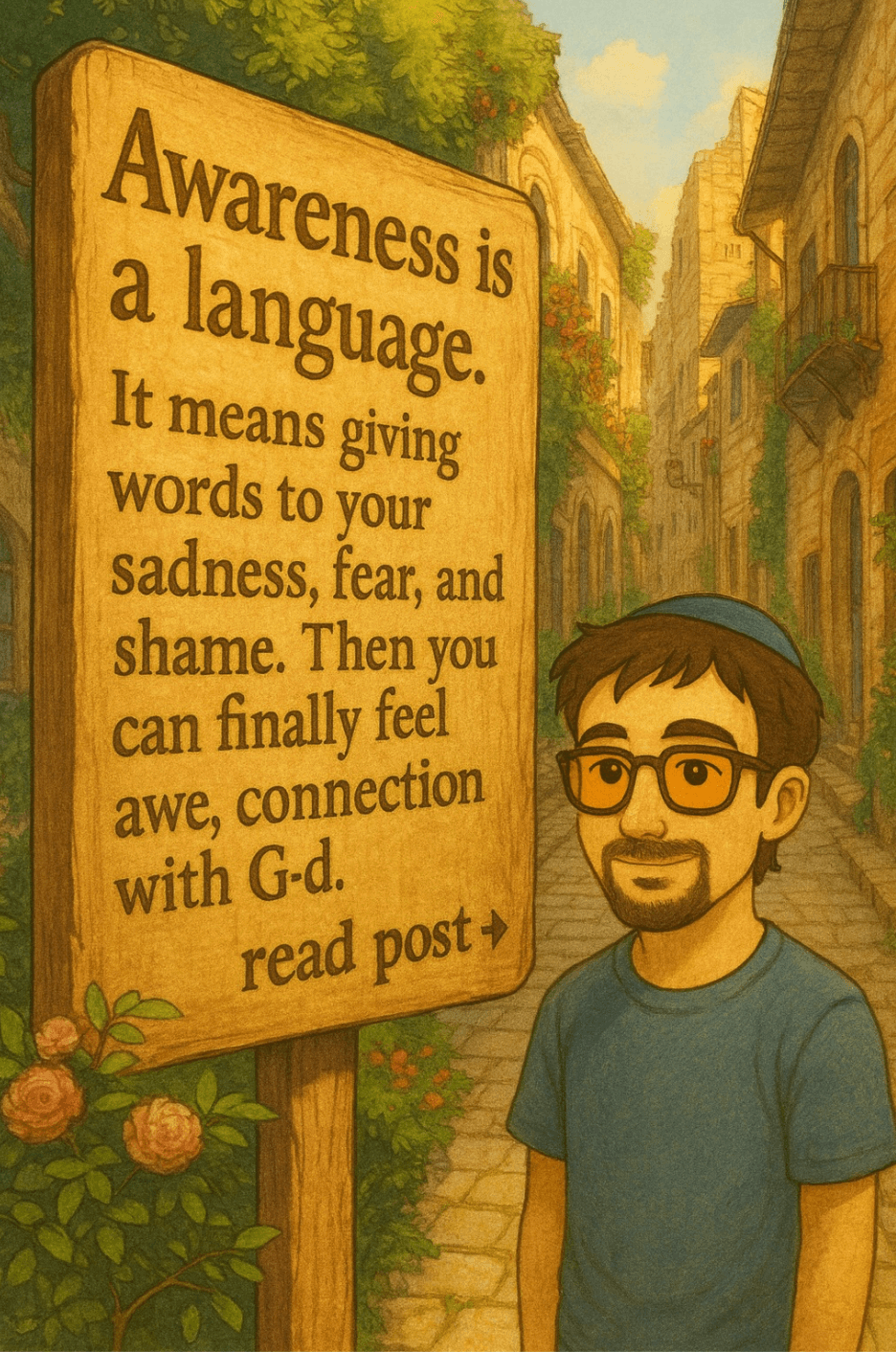 Sign about how awareness is a language