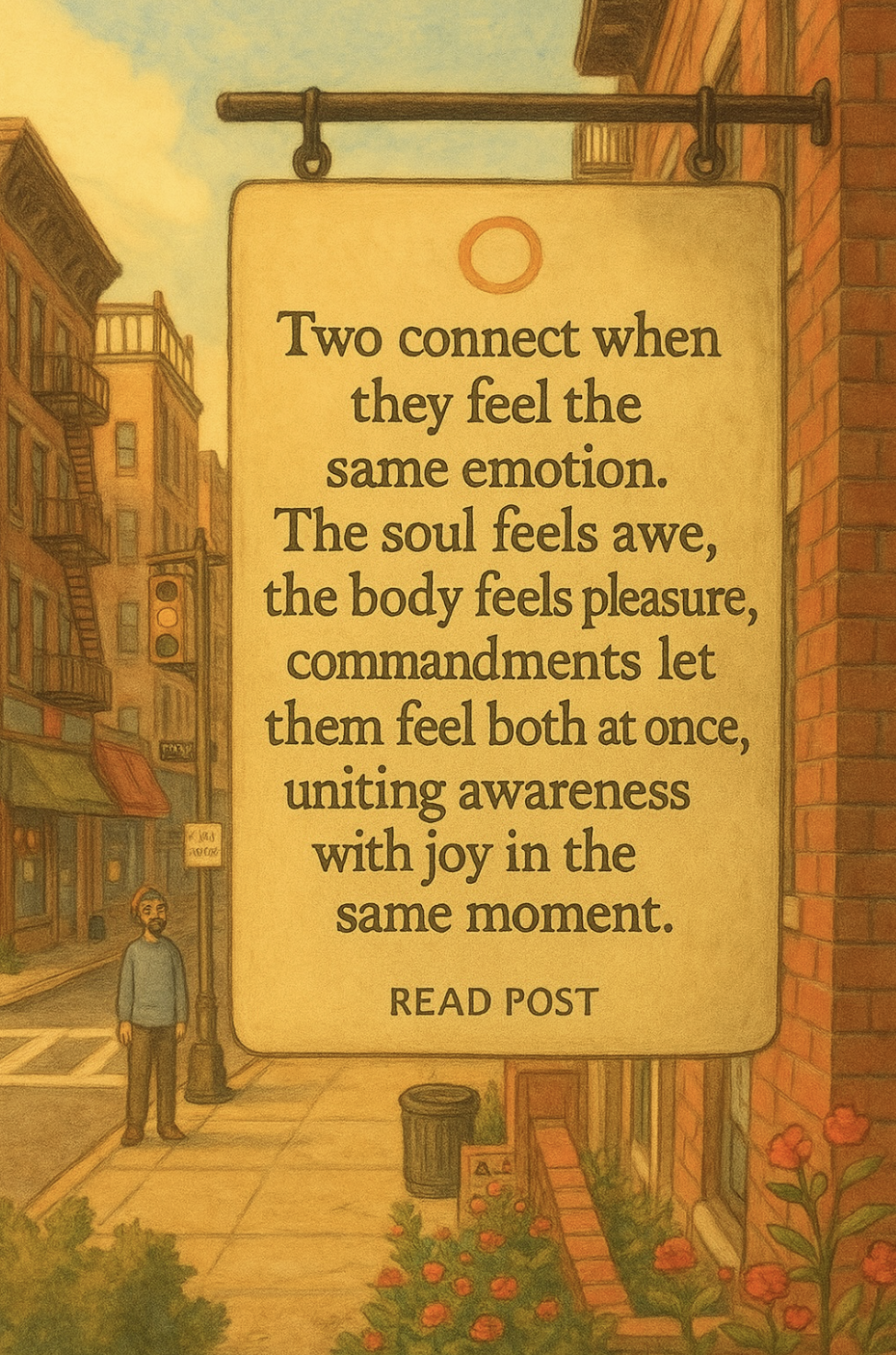 Sign about when two connect and feel the same emotion