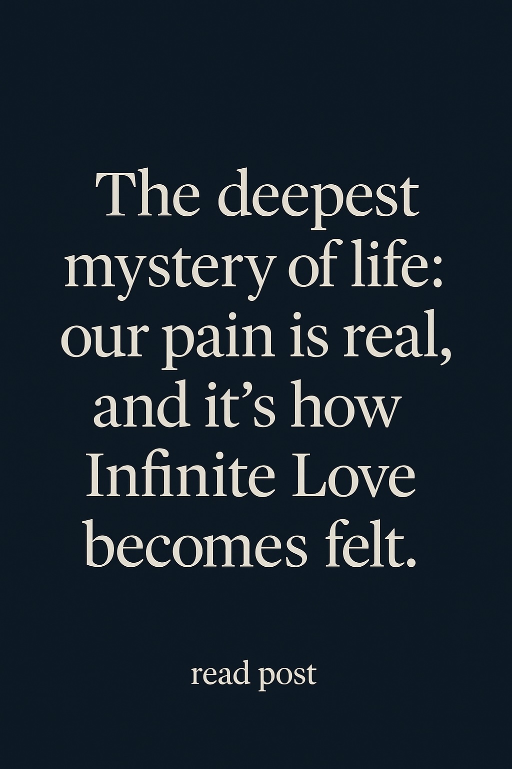 Just being created already means disconnect - Spirituality