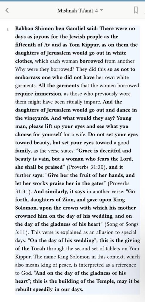 This Mishnah is not only about dating. - Spirituality