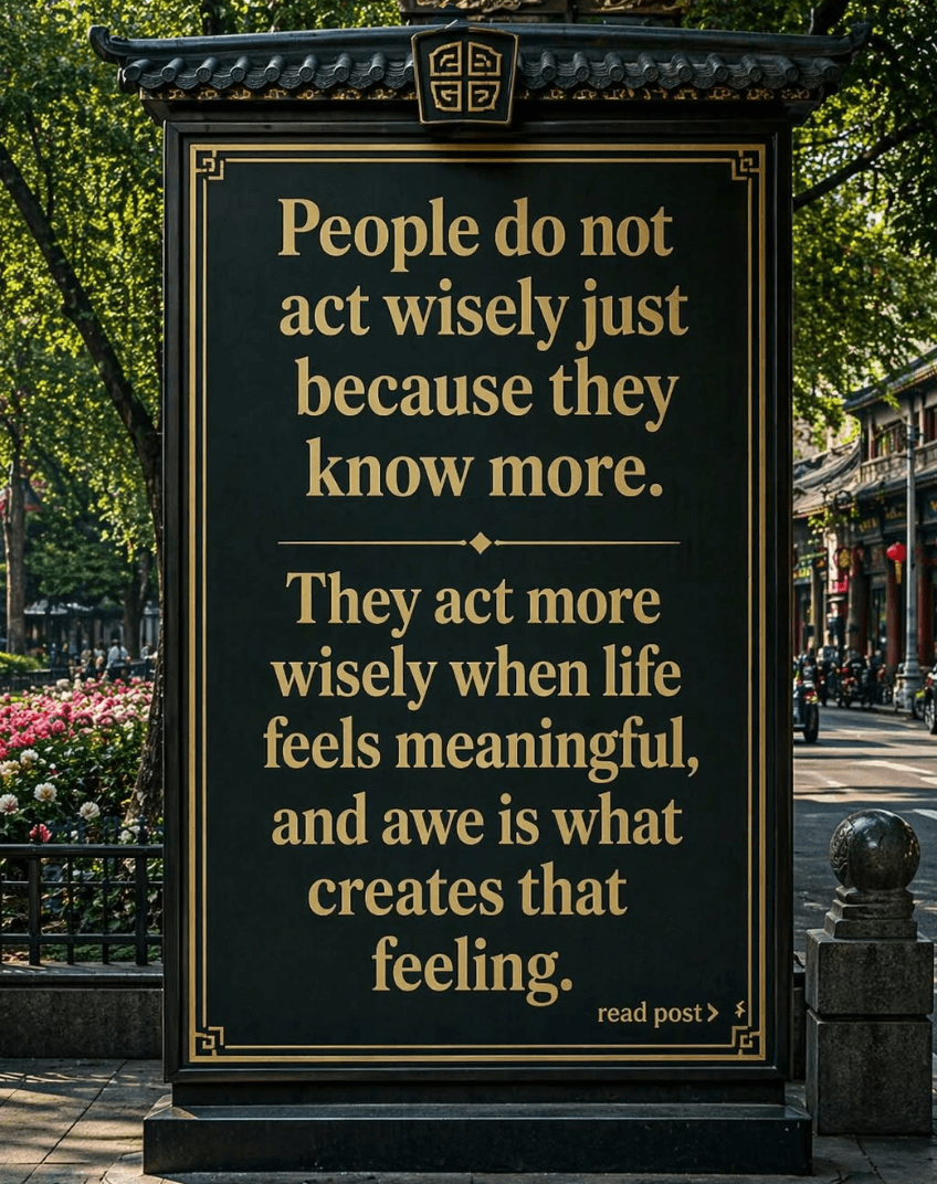 People do not live wisely - Spirituality