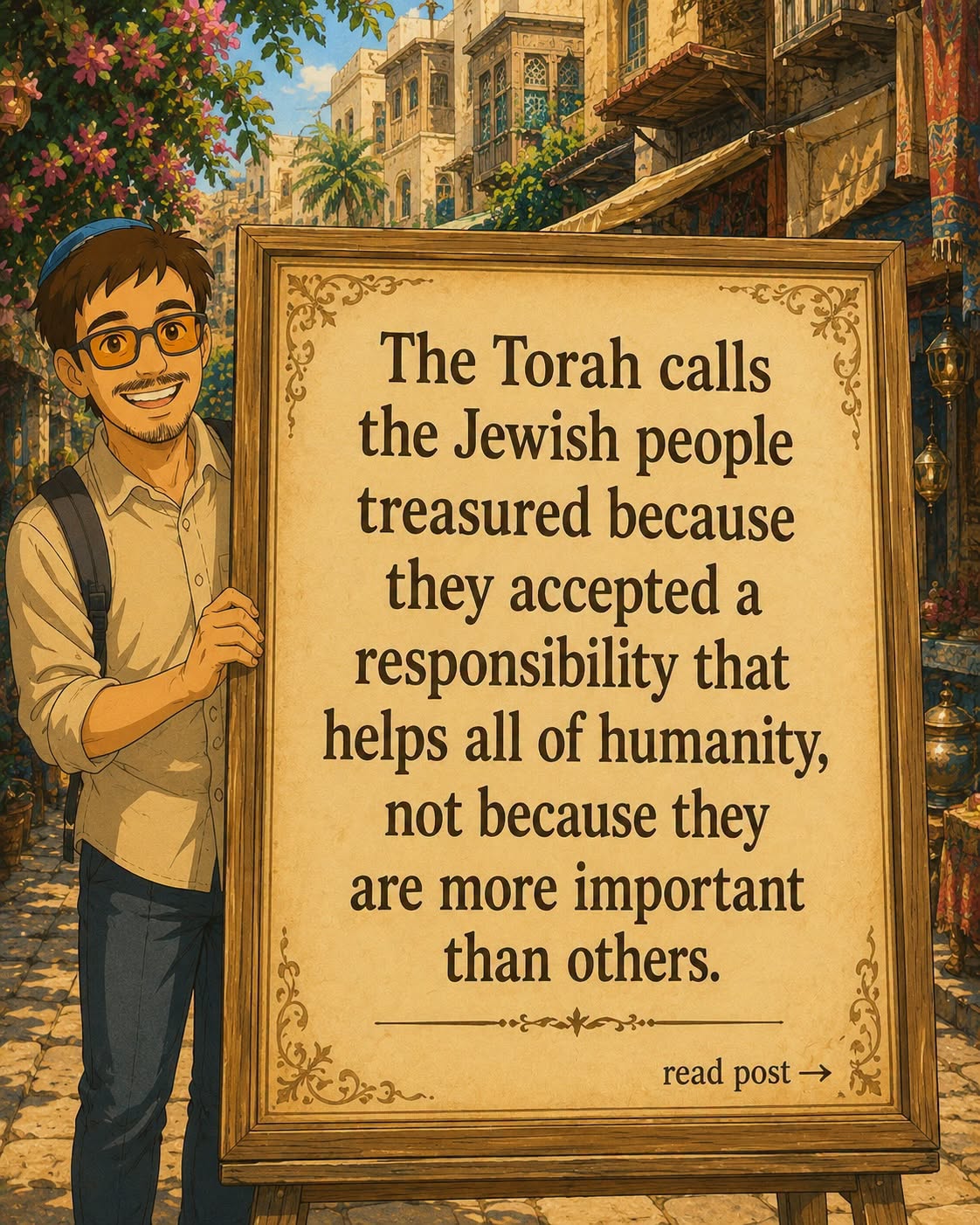 The Torah calls the Jewish people treasured because they accepted a responsibility that helps all of humanity - Spirituality